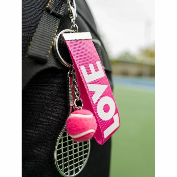 Brelok Love 3D Ball Keychain Ring - Różowy