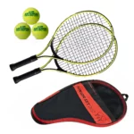 Zestaw tenisowy dla dzieci 2 rakiety tenisowe + piłki tenisowe